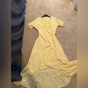 Leith Yellow Wrap Dress